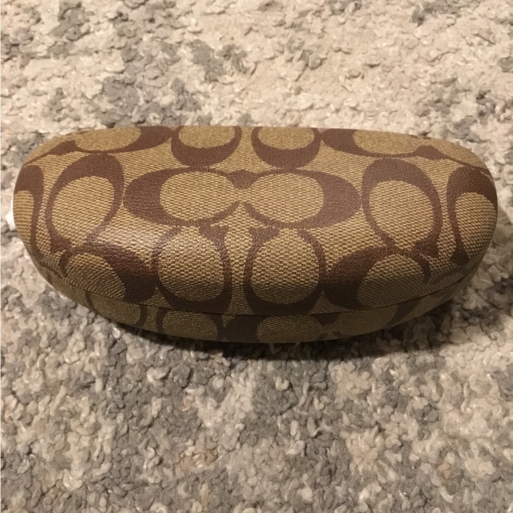COACH Glasses Sunglasses Case Signature Pattern Clamshell Authentic